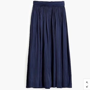 NWT! JCrew Point Sur Navy Blue Maxi Skirt, 00P